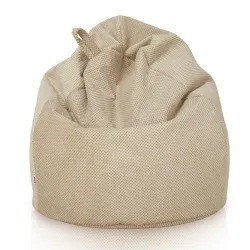 Beige Dot Pouf Sacco Bambini