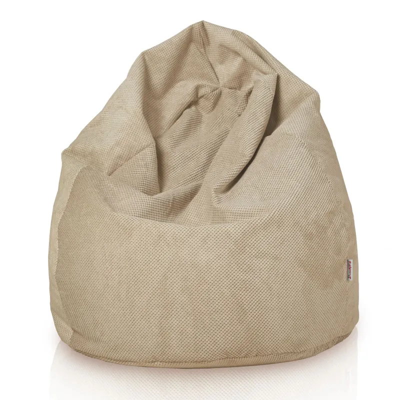 Beige Dot Pouf Poltrona Sacco XL