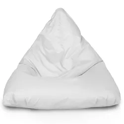 Bianco Pouf Seduta Sacco Esterno Puff