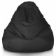 Nero Pouf Poltrona Sacco XXL Esterno Elegante