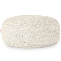 Pouf Poggiapiedi Rotondo - Tessuto Bouclè