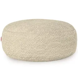 Pouf Poggiapiedi Rotondo - Tessuto Bouclè