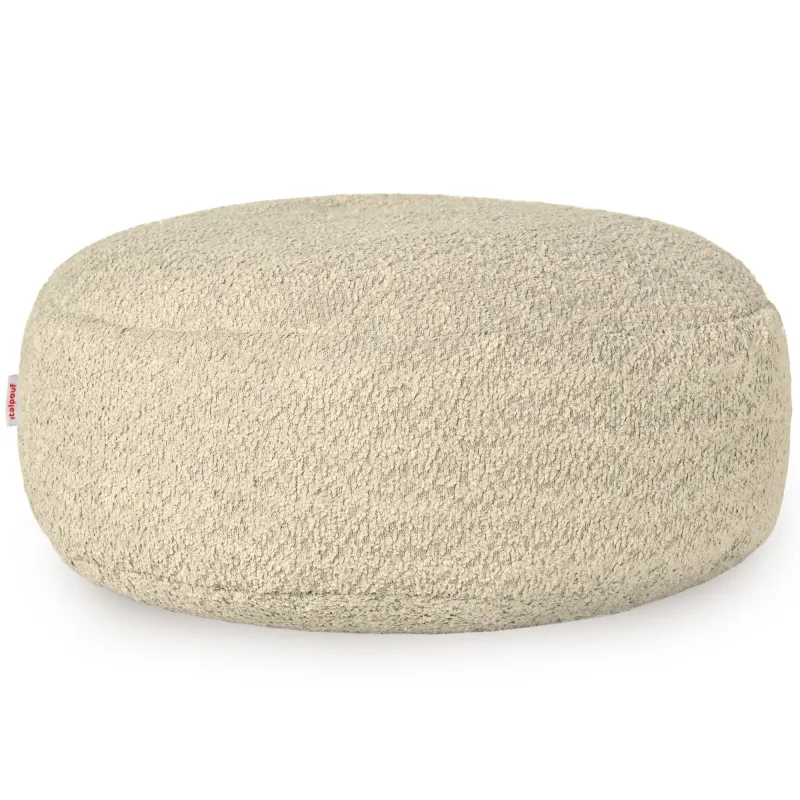 Pouf Poggiapiedi Rotondo - Tessuto Bouclè