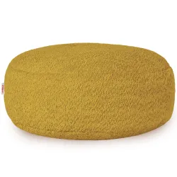 Pouf Poggiapiedi Rotondo - Tessuto Bouclè