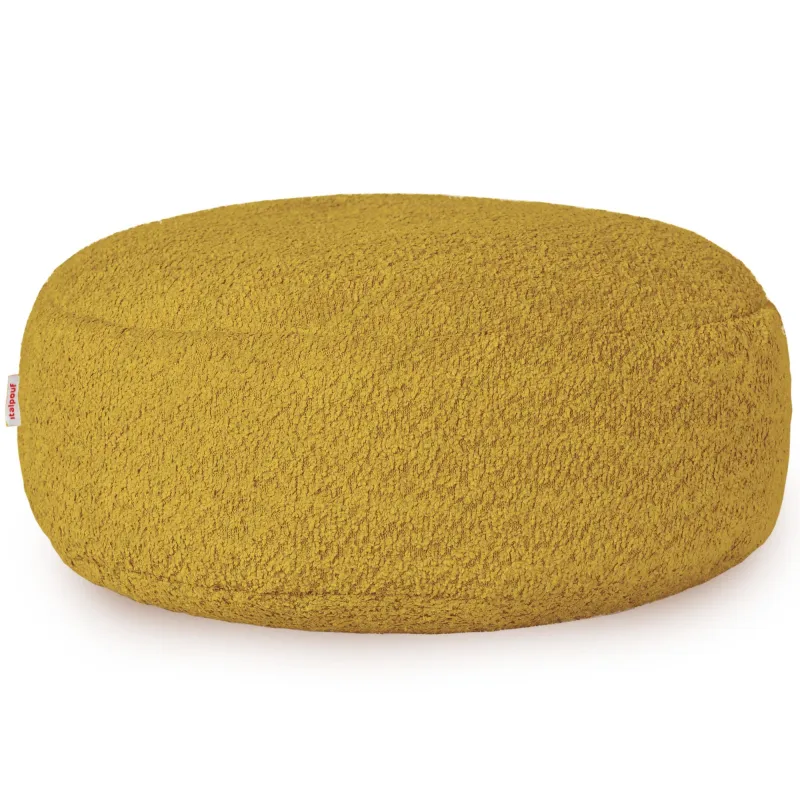 Pouf Poggiapiedi Rotondo - Tessuto Bouclè