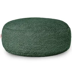 Pouf Poggiapiedi Rotondo - Tessuto Bouclè