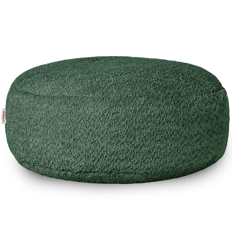 Pouf Poggiapiedi Rotondo - Tessuto Bouclè