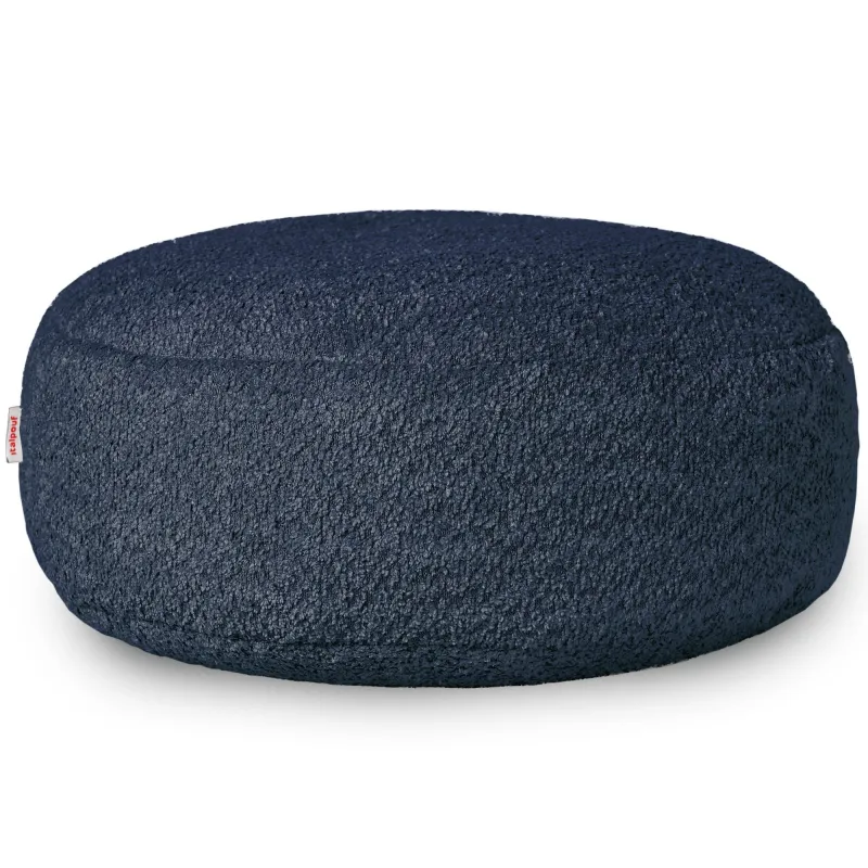 Pouf Poggiapiedi Rotondo - Tessuto Bouclè