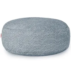 Pouf Poggiapiedi Rotondo - Tessuto Bouclè