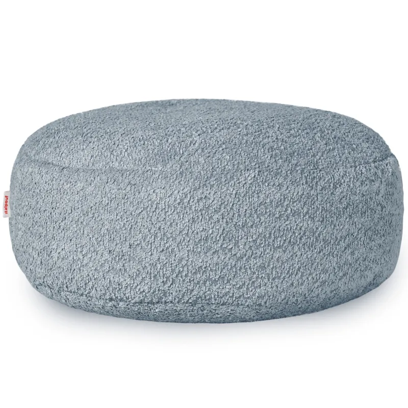 Pouf Poggiapiedi Rotondo - Tessuto Bouclè