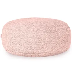 Pouf Poggiapiedi Rotondo - Tessuto Bouclè