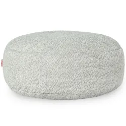 Pouf Poggiapiedi Rotondo - Tessuto Bouclè