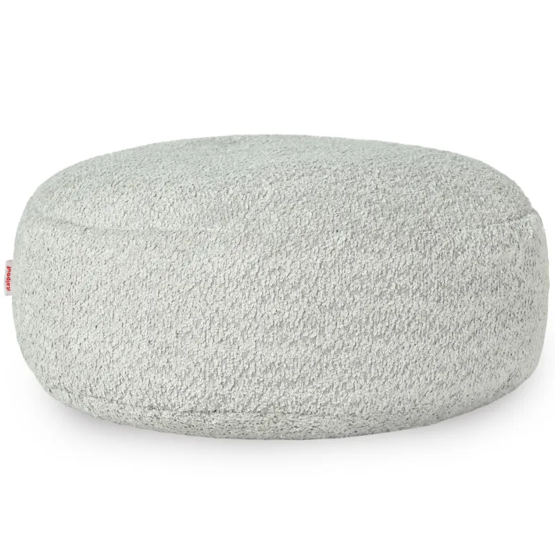 Pouf Poggiapiedi Rotondo - Tessuto Bouclè