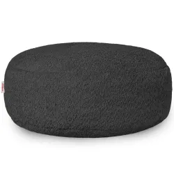 Pouf Poggiapiedi Rotondo - Tessuto Bouclè