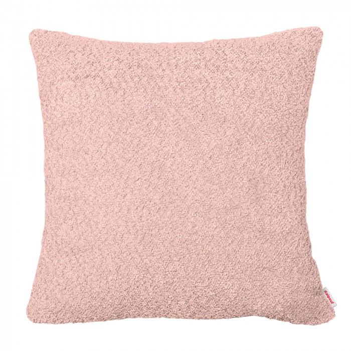Rosa cipria bouclé cuscino quadrato