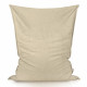 Beige chiaro bouclé cuscino pouf gigante XXL