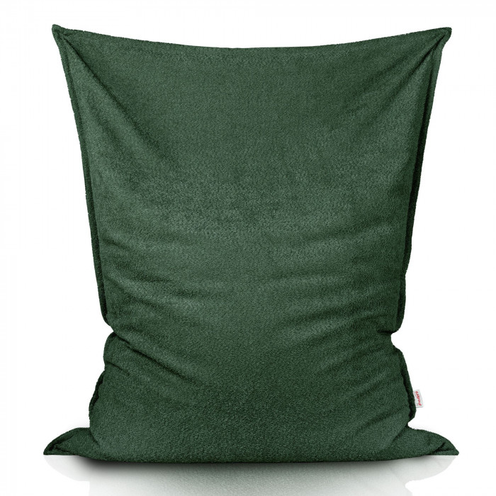 Verde scuro bouclé cuscino gigante per bambini