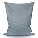 Blu bouclé cuscino pouf gigante
