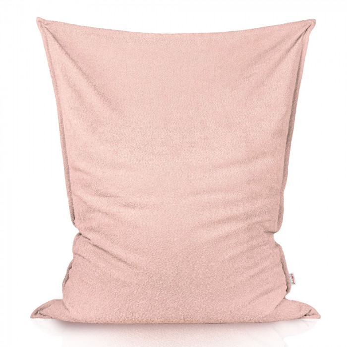 Rosa cipria bouclé cuscino gigante per bambini