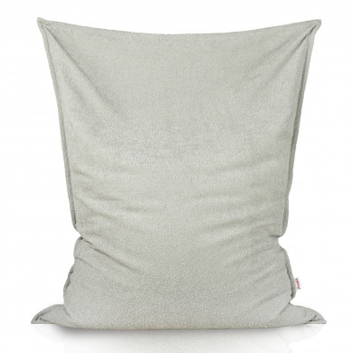 Grigio chiaro bouclé cuscino pouf gigante