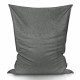 Grigio bouclé cuscino pouf gigante