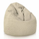 Beige chiaro grande pouf sacco bouclé