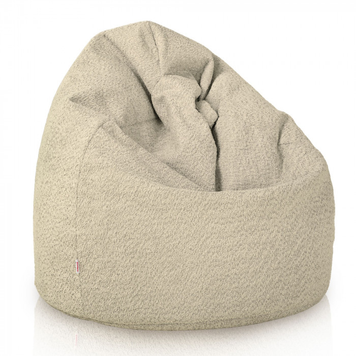 Beige chiaro pouf sacco per bambini bouclé