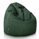 Verde scuro grande pouf sacco bouclé