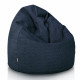 Blu navy grande pouf sacco bouclé