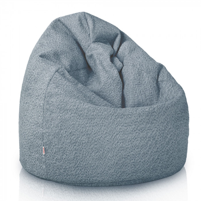 Blu pouf sacco per bambini bouclé