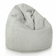 Grigio chiaro grande pouf sacco bouclé