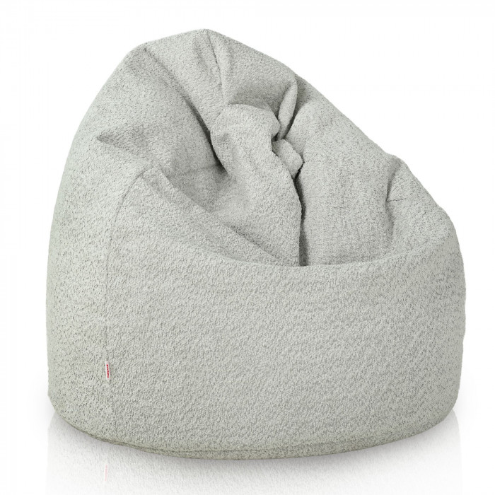 Grigio chiaro pouf sacco per bambini bouclé
