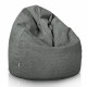 Grigio grande pouf sacco bouclé
