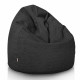 Nero grande pouf sacco bouclé