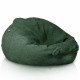 Verde scuro grande pouf sacco XL bouclé