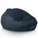 Blu navy grande pouf sacco XL bouclé