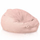 Rosa cipria grande pouf sacco XL bouclé
