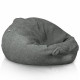 Grigio grande pouf sacco XL bouclé