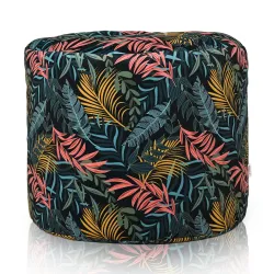 Pouf Rotondo Cilindro - Tessuto Stampato Premium