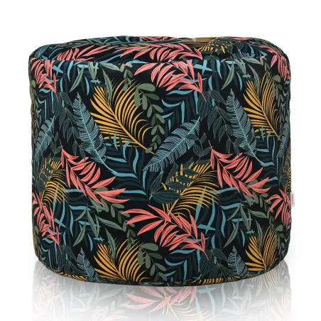 Pouf Rotondo Cilindro - Tessuto Stampato Premium