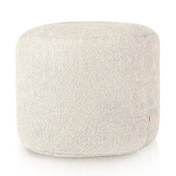 Pouf Rotondo Cilindro - Tessuto Bouclè