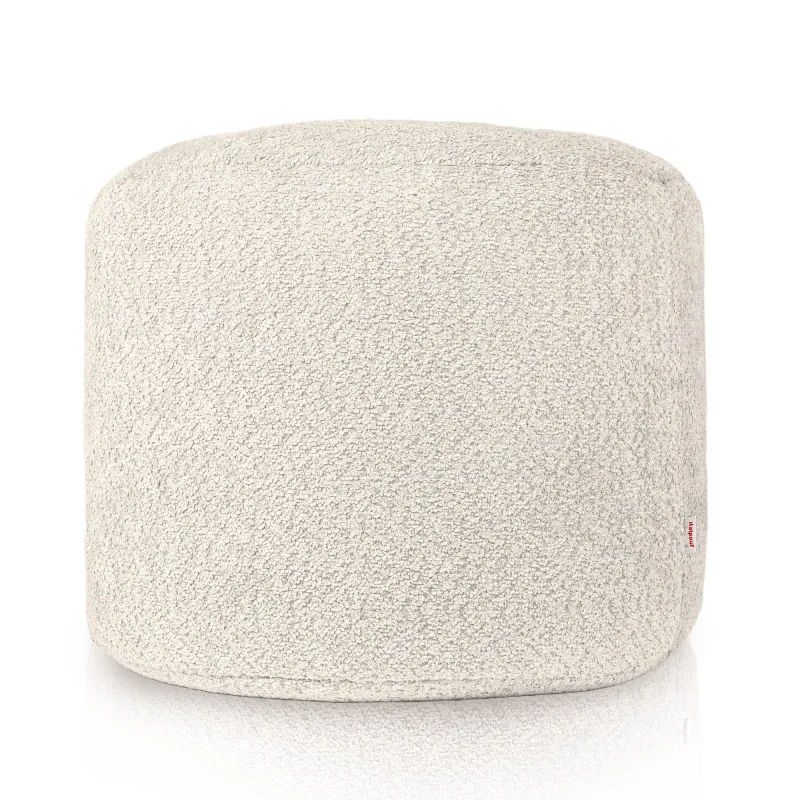 Pouf Rotondo Cilindro - Tessuto Bouclè – vista 2