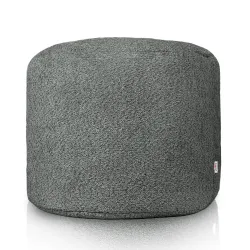 Pouf Rotondo Cilindro - Tessuto Bouclè – vista 2