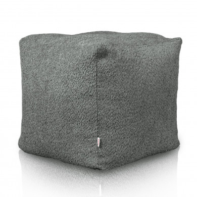 Pouf cubo grigio boucle