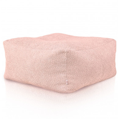 Rosa cipria pouf tavolino boucle