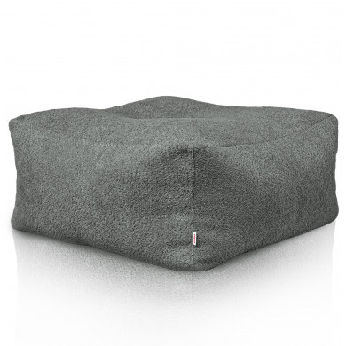 Grigio pouf tavolino boucle