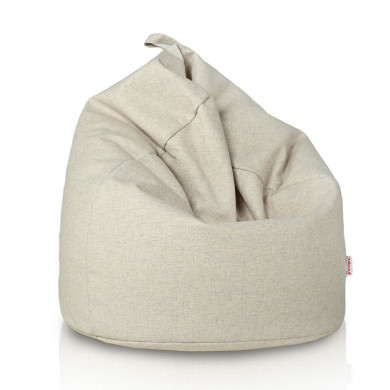 Pouf sacco lana beige