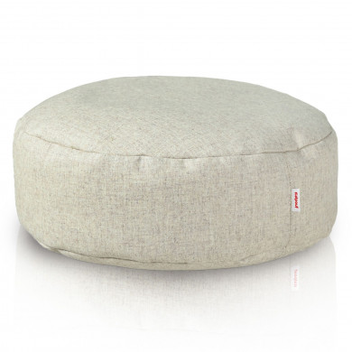 Pouf poggiapiedi lana beige