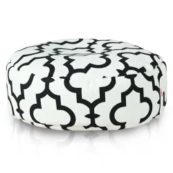 Pouf Poggiapiedi Rotondo - Tessuto Stampato Premium