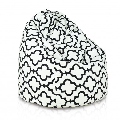 Pouf sacco marocchino bianco